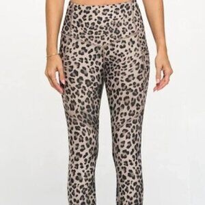 Evolution & Creation Leopard Print Leggings, Sz Small
